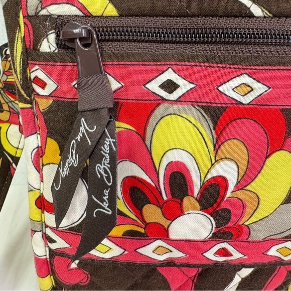 VERA BRADLEY Puccini Print Quilted Crossbody Messenger Bag Purse 60s 70s Boho - Picture 9 of 17